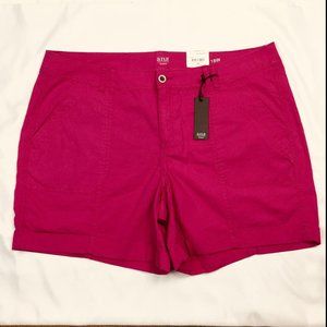 Ana Womens Bermuda Chino Shorts Size 18W Fuschia H